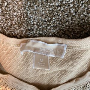 Michael Kors Matte Gold Sequin Tshirt SZ M